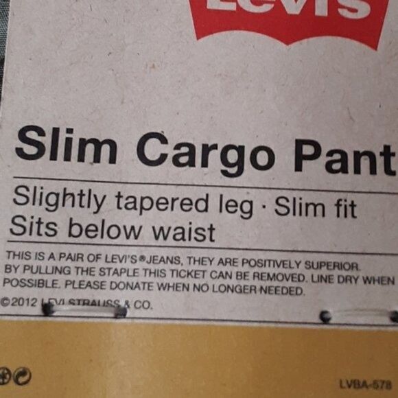 Levi's Boy's 511 Slim Cargo Pants Camo Size 7X Regular (7-8y) - Picture 4 of 10